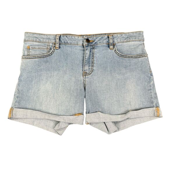 Vans Shorts Womens 13/31 Denim Jean Boyfriend Wash Denim Cotton Blend Cuffed - Picture 1 of 16